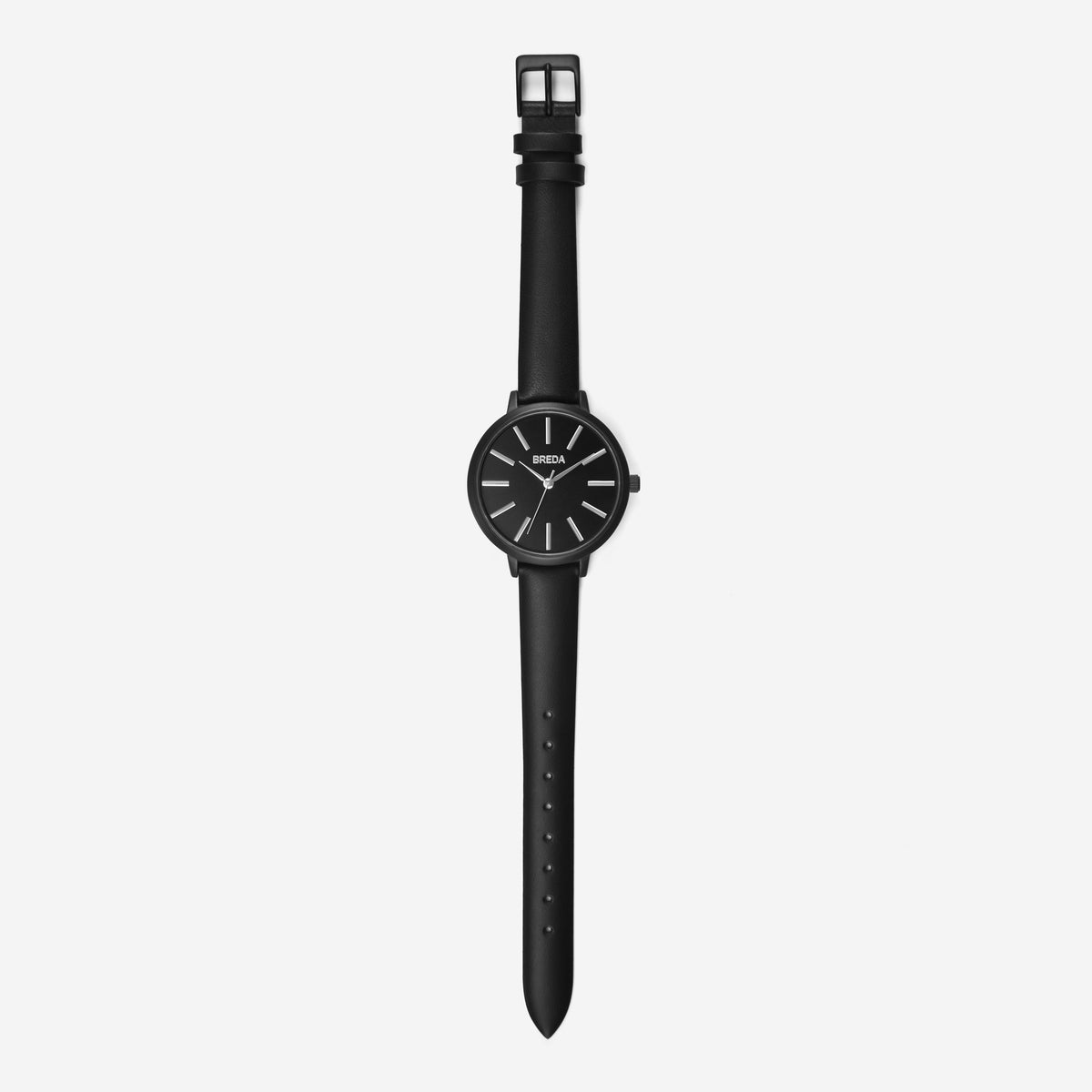 Joule Black Leather Band Women's BREDA Watch
