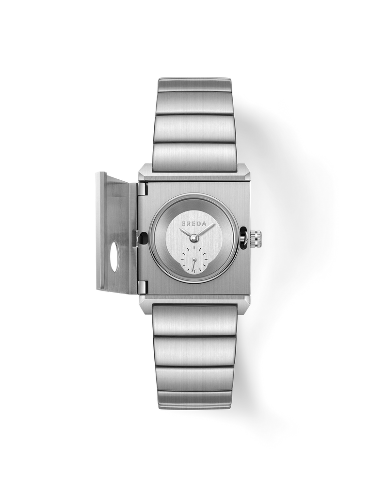 Pulse | Metal Rectangle Watch | Silver | BREDA Watch Pulse | Metal Rectangle Watch | Silver | BREDA Watch