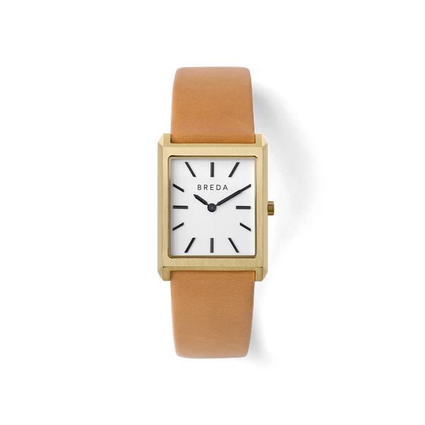 Virgil Rectangle Watch Gold/Clay BREDA Watch - Main Image