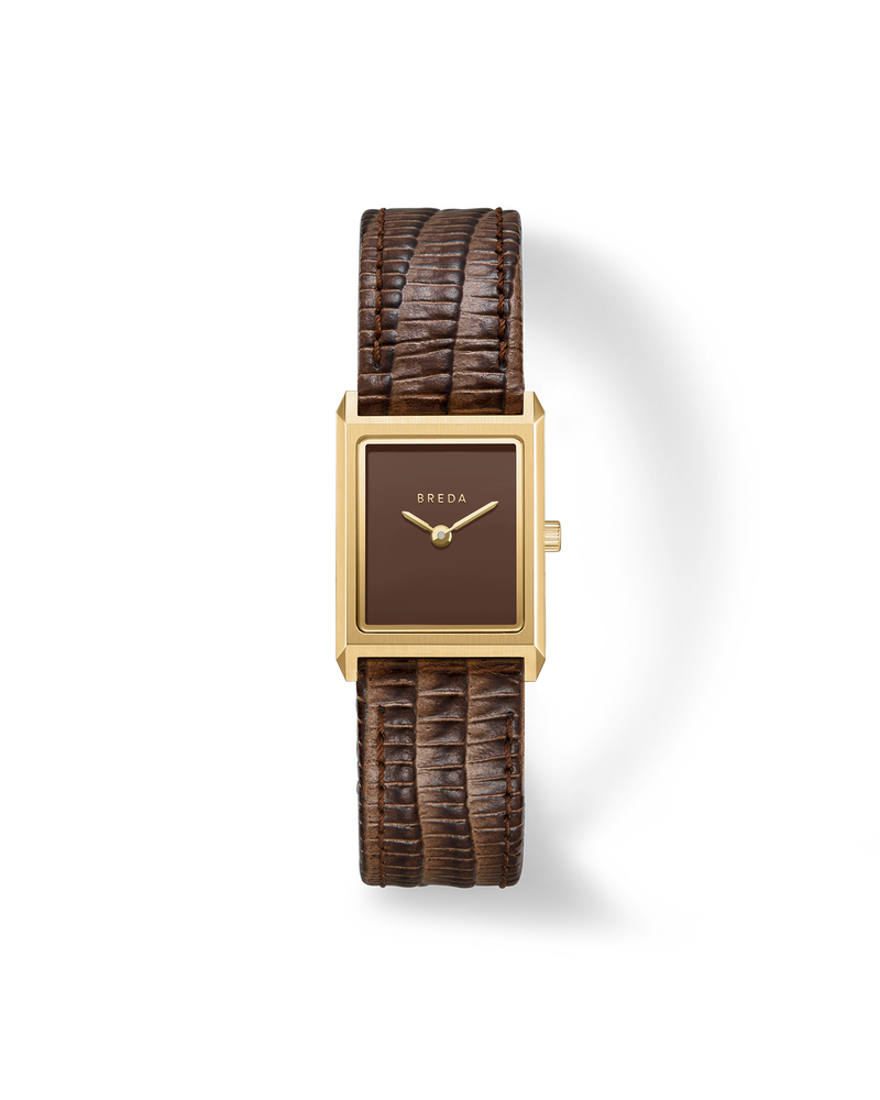Virgil (Lizard Embossed) - Gold/Brown